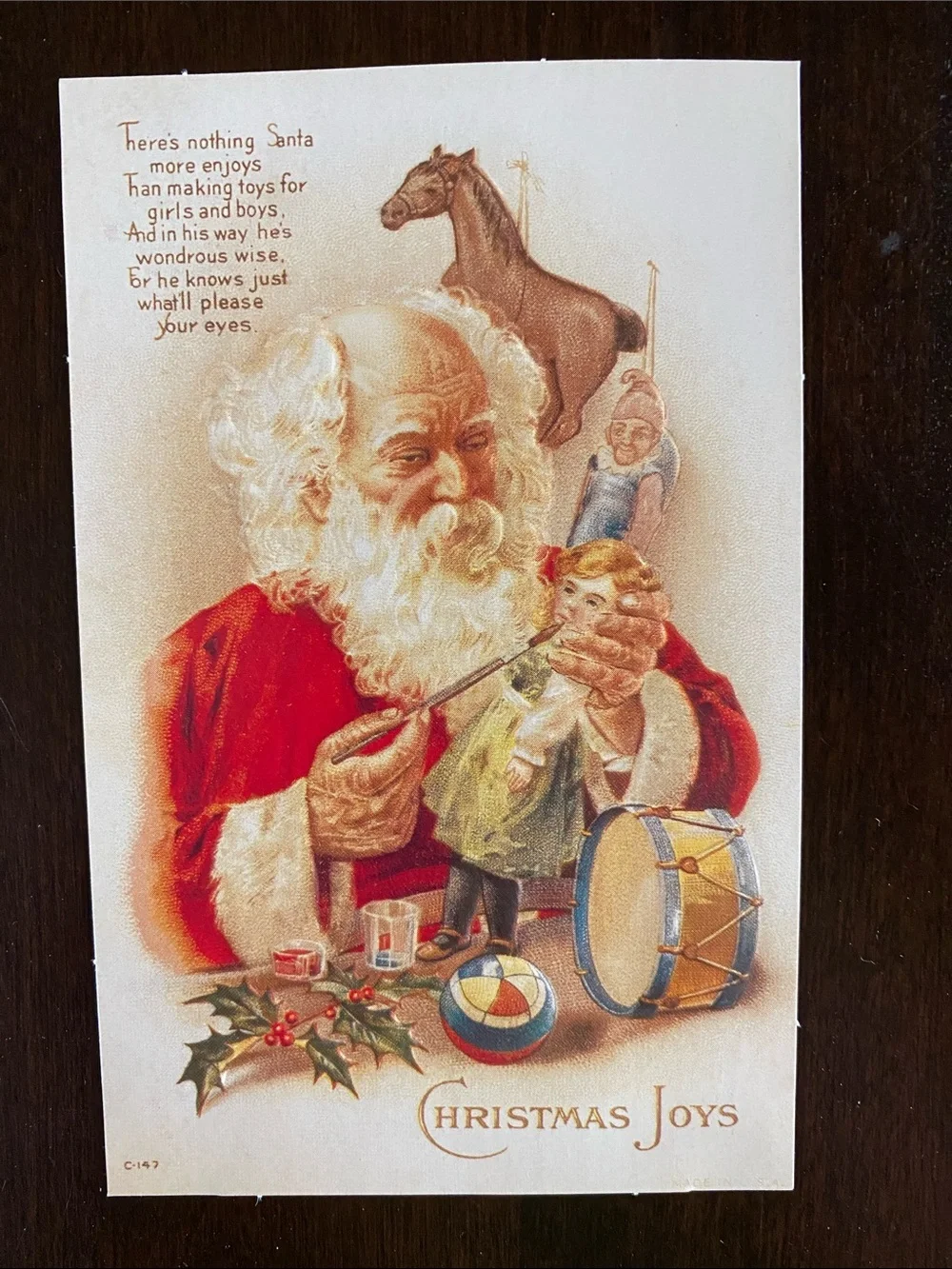 Bundle of 3 Vintage Inspired Holiday Cards with Matching Envelopes